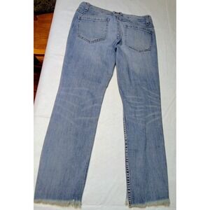 Free People Busted Knee Raw Hem Skinny Jean Size 28